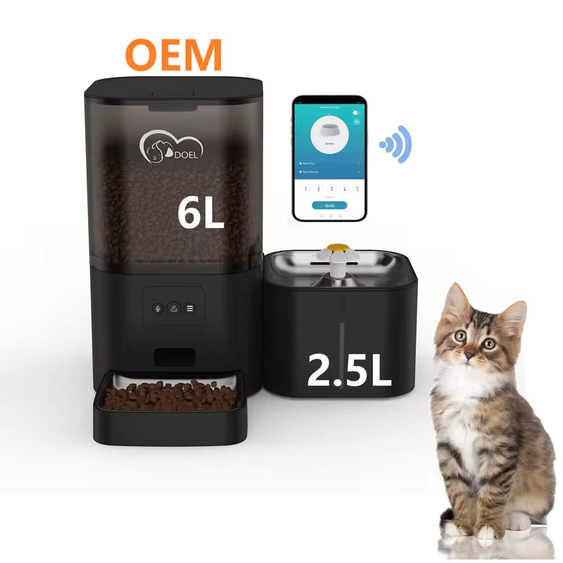 Smart Automatic Pet Feeder & Water Dispenser 2-in-1