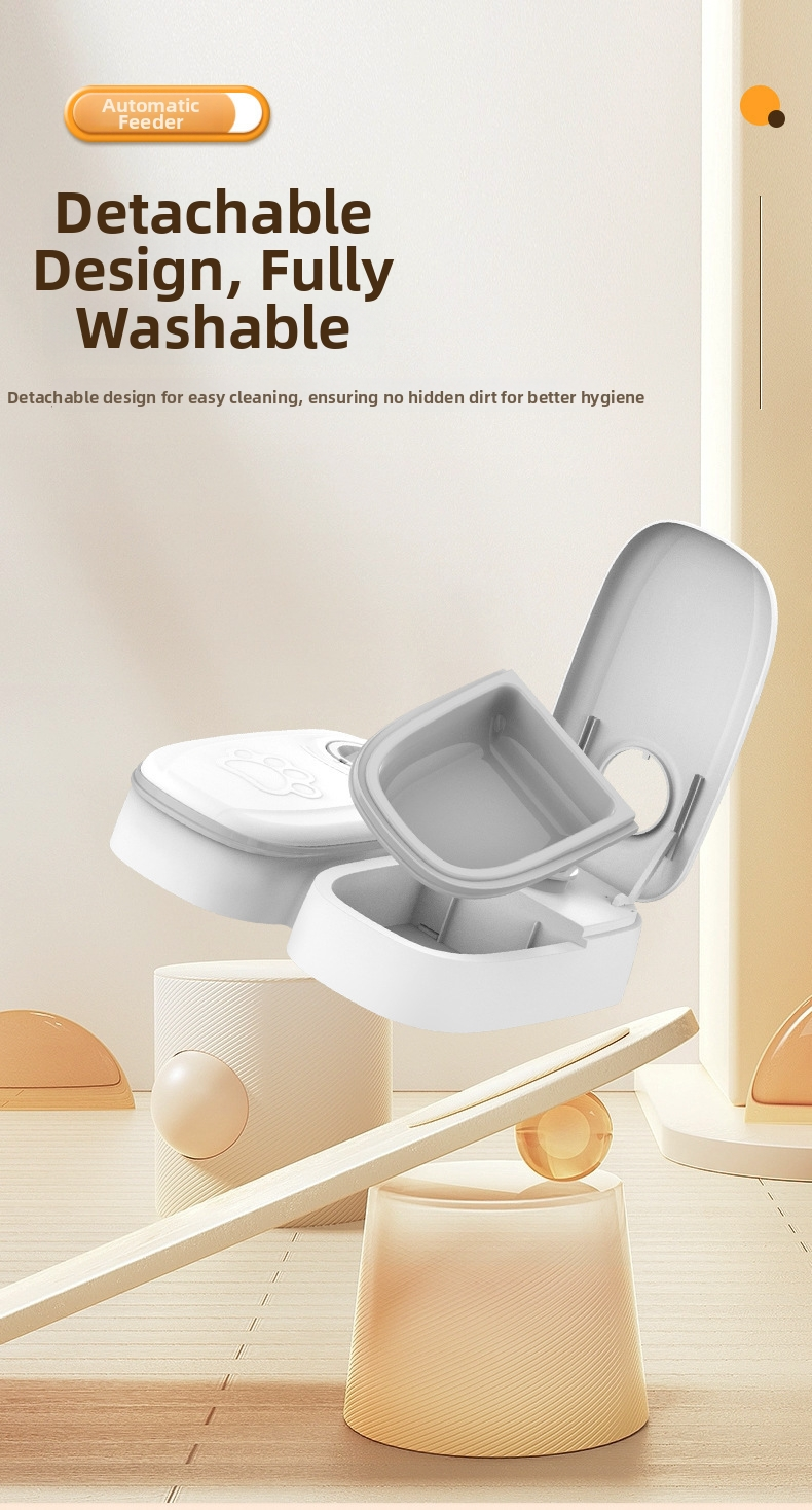 Automatic Dry & Wet Food Cat Feeder with Timer and Sealed Lid