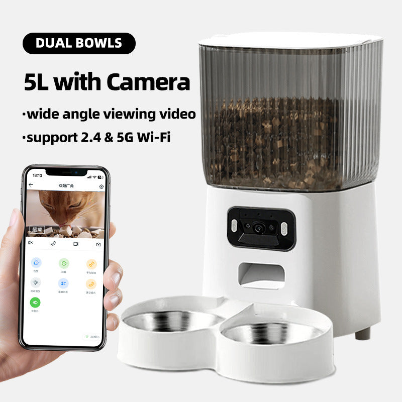 Smart Automatic Dual-Bowl Cat Feeder