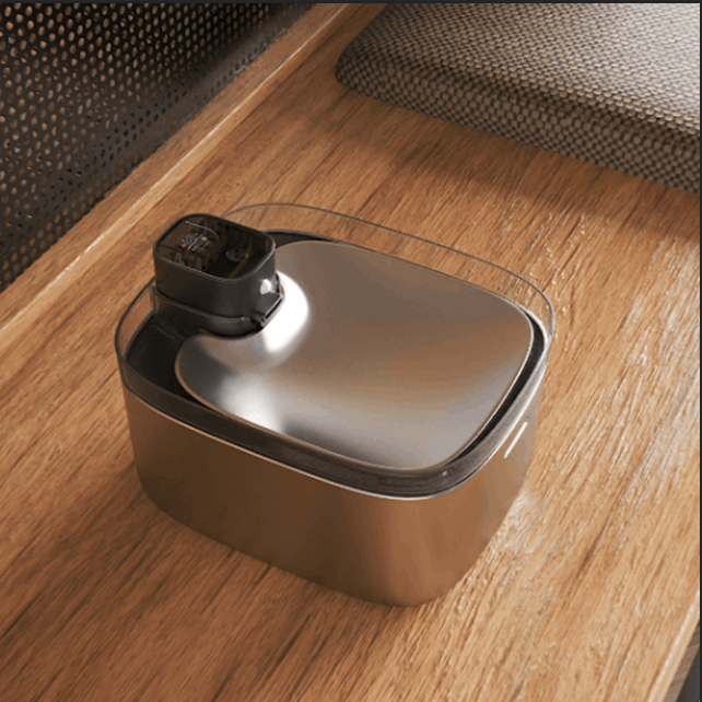 Wireless UV Pet Water Fountain (5.5L) with LCD Display – Ultra-Quiet Stainless Steel Cat & Dog Fountain