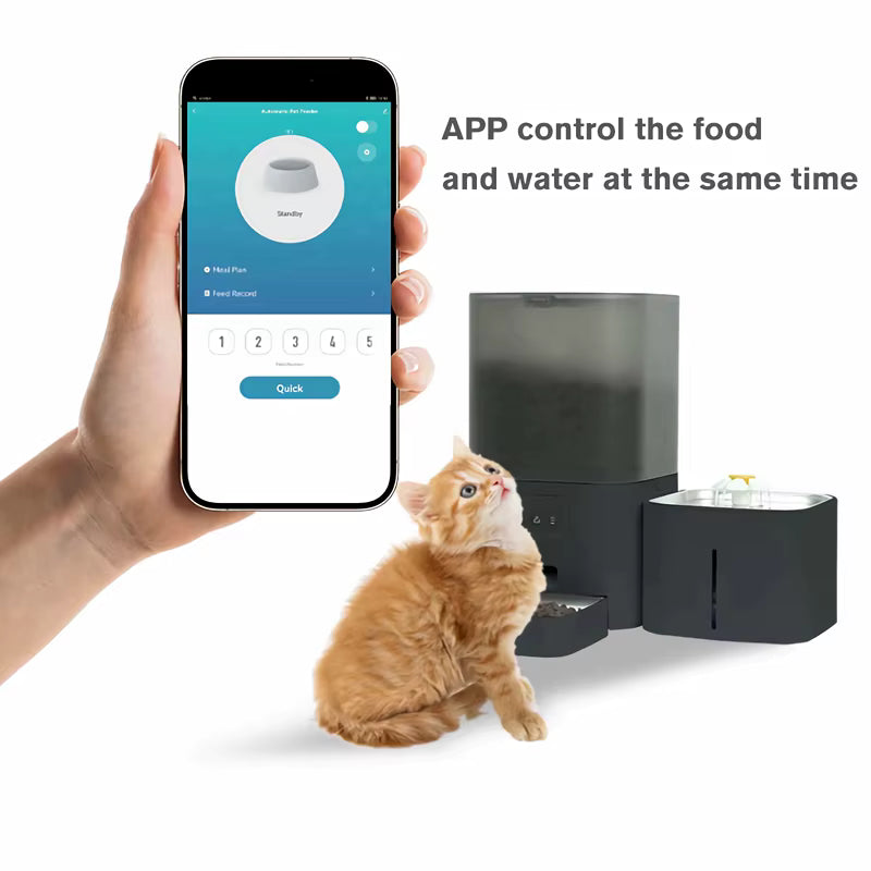 Smart Automatic Pet Feeder & Water Dispenser 2-in-1