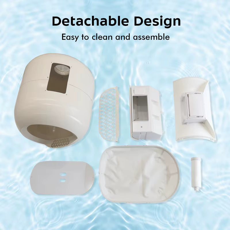Smart Automatic Cat Litter Box with App Control, Odor-Reducing Design & Spacious 70L Interior