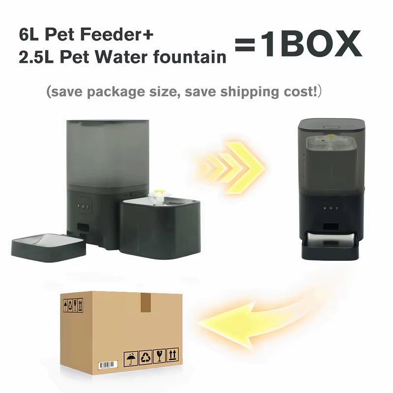 Smart Automatic Pet Feeder & Water Dispenser 2-in-1