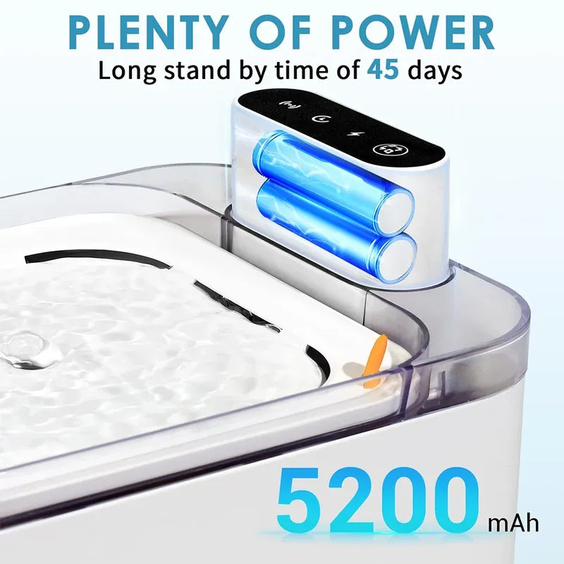 Wireless Automatic Pet Water Fountain – 3L Large Capacity Smart Cat Fountain