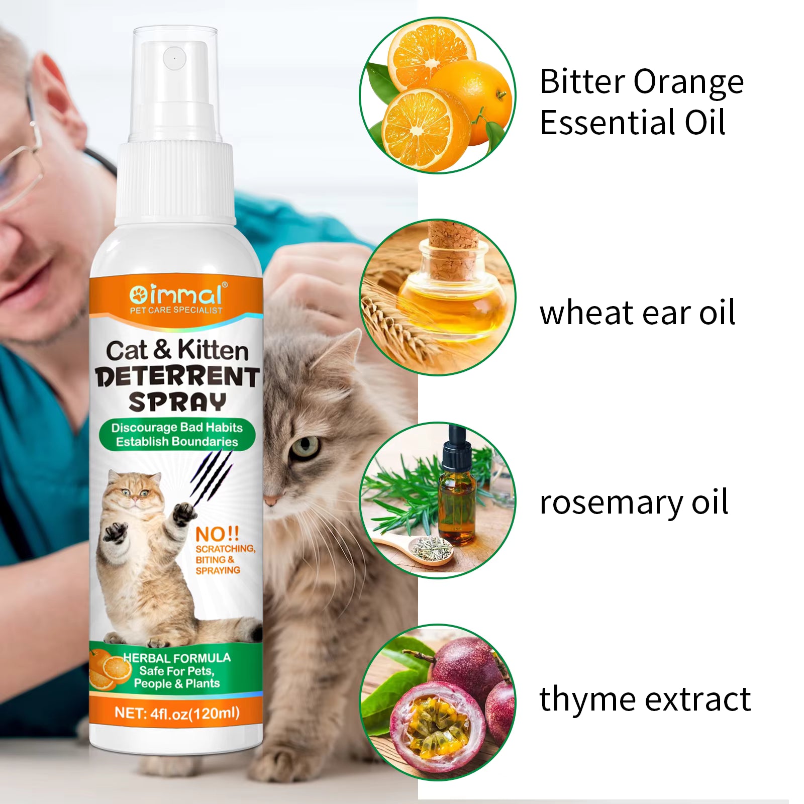 120ml Cat Deterrent Spray for Furniture, Sofas & Indoor Plants