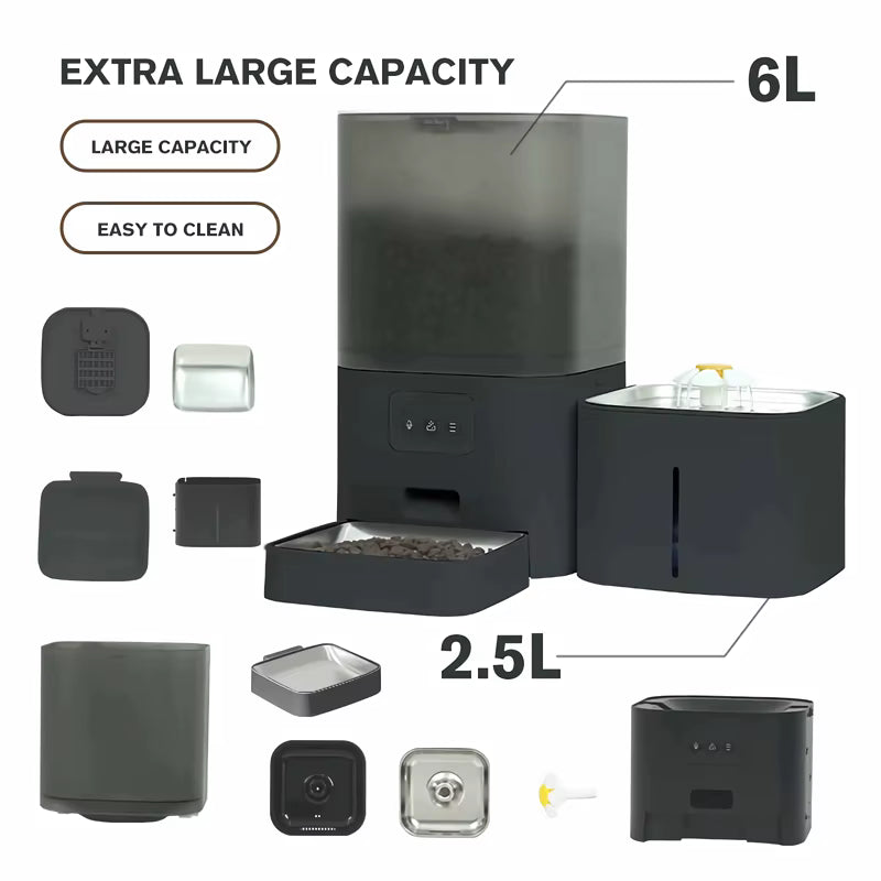 Smart Automatic Pet Feeder & Water Dispenser 2-in-1