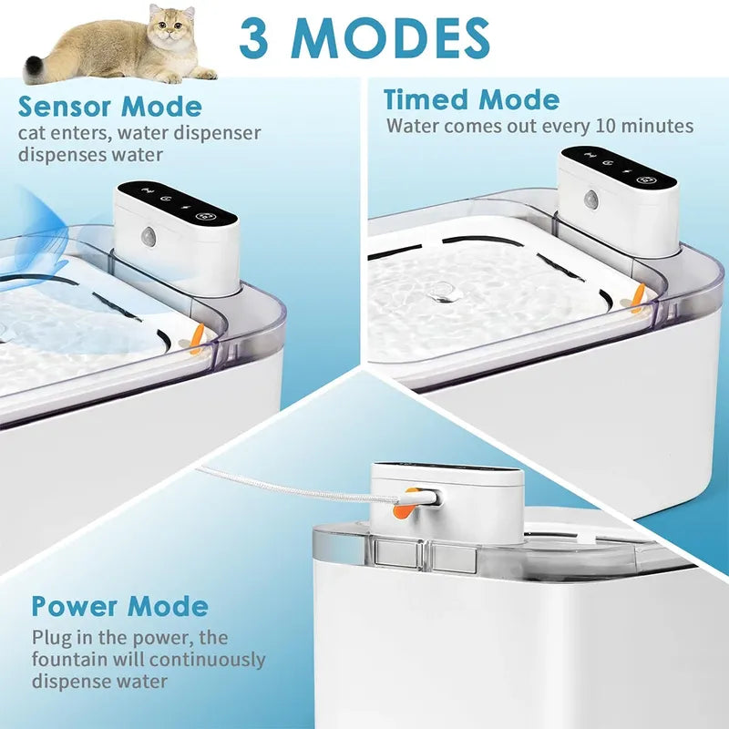 Wireless Automatic Pet Water Fountain – 3L Large Capacity Smart Cat Fountain