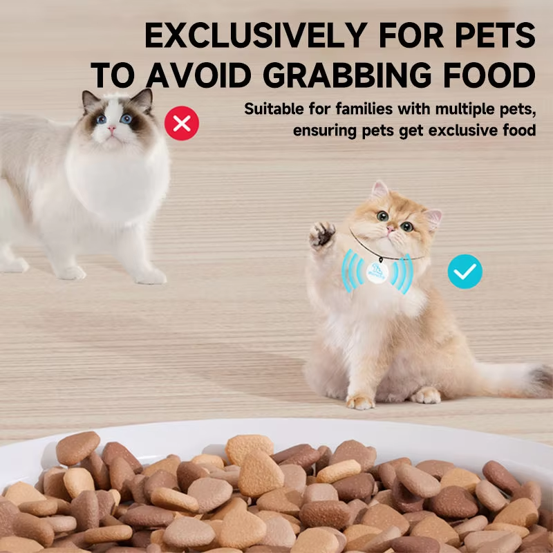 Smart RFID Cat Feeder with Collar Tag – Anti-Food-Stealing Automatic Pet Feeder