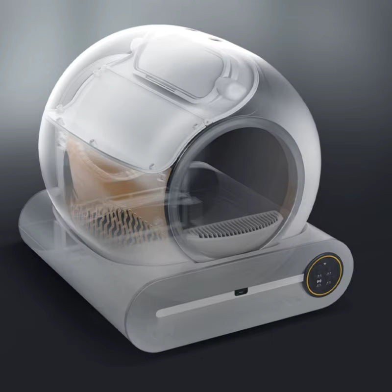Smart Self-Cleaning Cat Litter Box with 65L Large Cabin, 9L Waste Bin & App Control