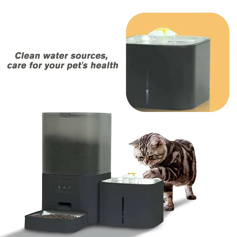 Smart Automatic Pet Feeder & Water Dispenser 2-in-1
