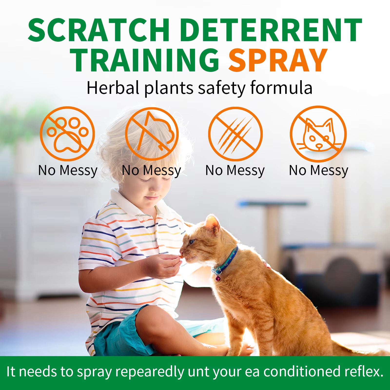 120ml Cat Deterrent Spray for Furniture, Sofas & Indoor Plants