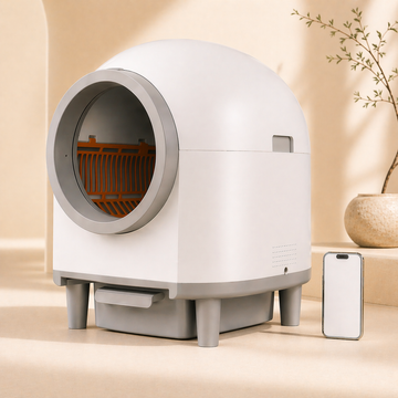 Smart Self-Cleaning Cat Litter Box with App Control, Low-Noise Operation & 80L Spacious Interior
