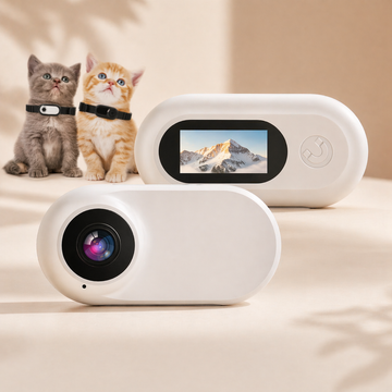 1080P Mini Pet Collar Camera – Lightweight Wearable HD POV Recorder with Wide-Angle Lens & Built-In Screen