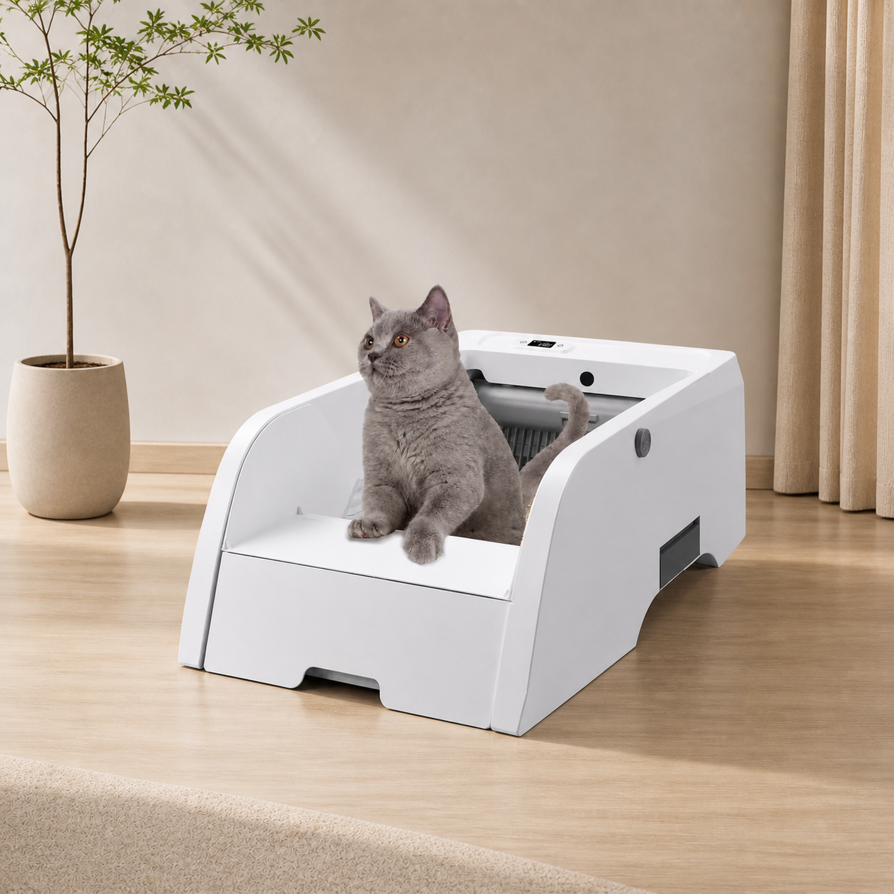 Petwant™ Smart Self-Cleaning Cat Litter Box with WIFI & HD Camera Control