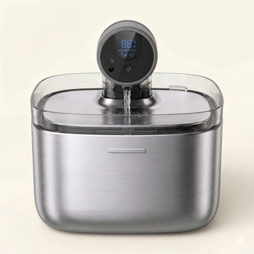 Wireless UV Pet Water Fountain (5.5L) with LCD Display – Ultra-Quiet Stainless Steel Cat & Dog Fountain