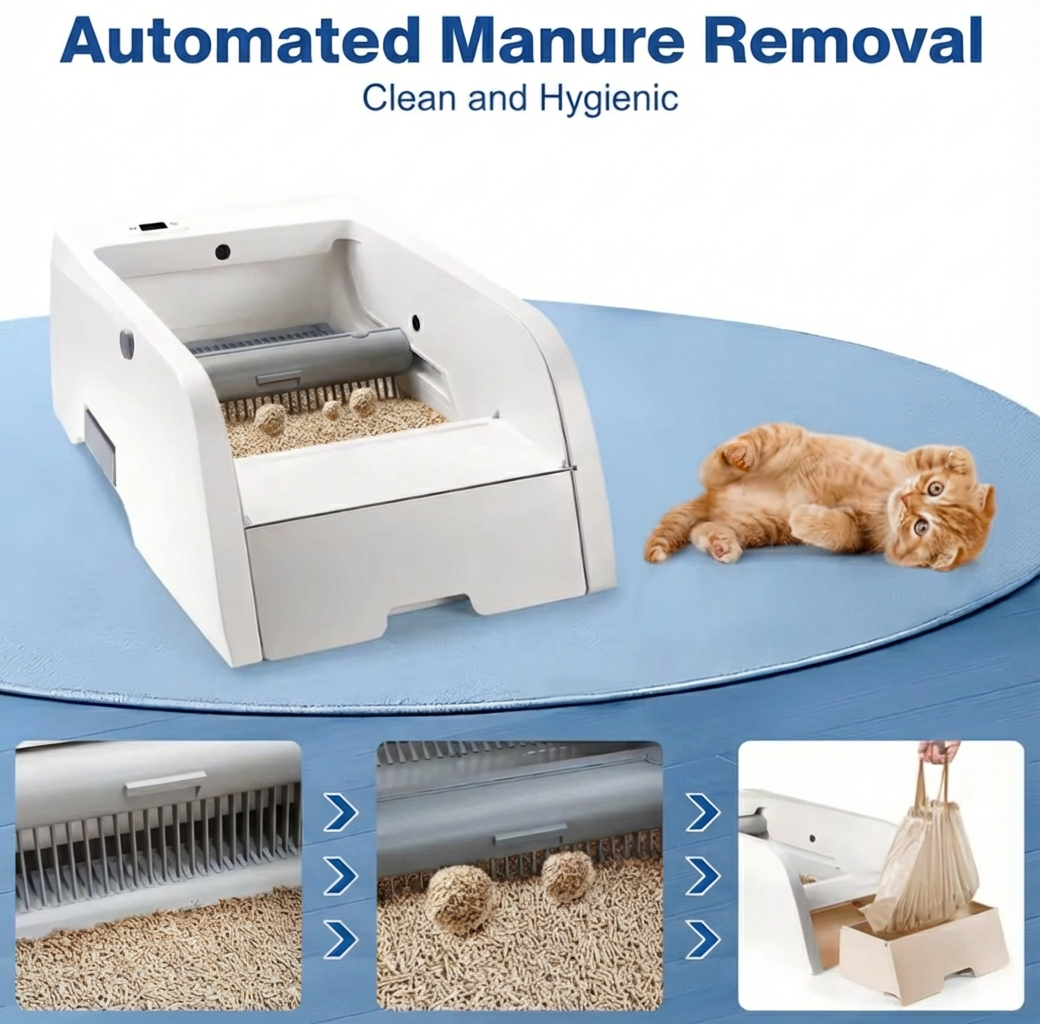 Petwant™ Smart Self-Cleaning Cat Litter Box with WIFI & HD Camera Control