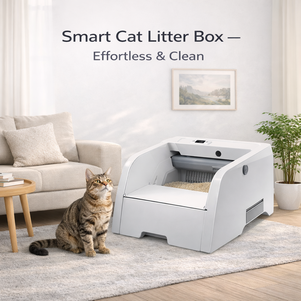 Petwant™ Smart Self-Cleaning Cat Litter Box with WIFI & HD Camera Control