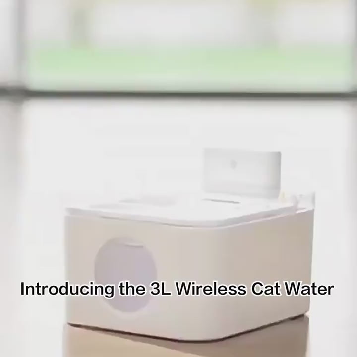 Wireless Automatic Pet Water Fountain – 3L Large Capacity Smart Cat Fountain