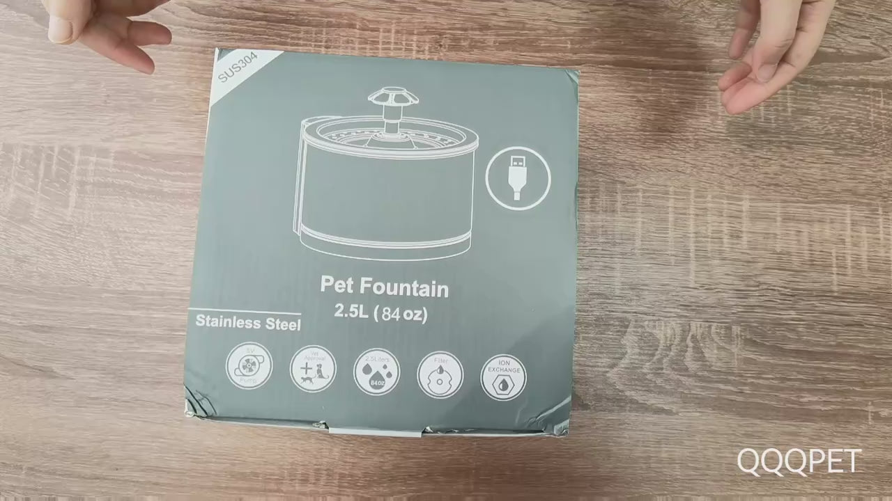 2.5L Cat Water Fountain with Filter – Fresh Flow Hydration for Cats & Small Dogs