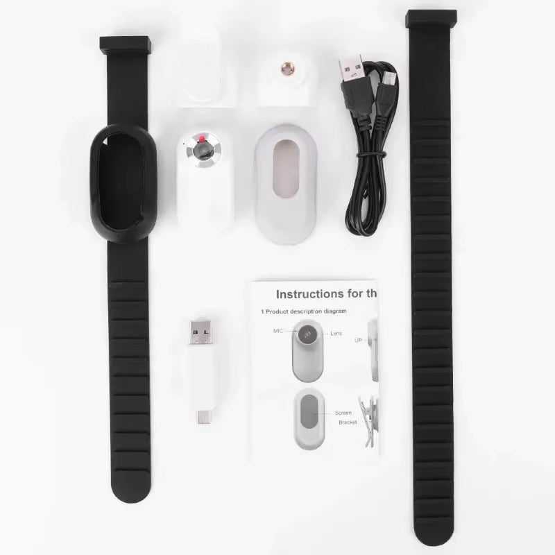 1080P Mini Pet Collar Camera – Lightweight Wearable HD POV Recorder with Wide-Angle Lens & Built-In Screen